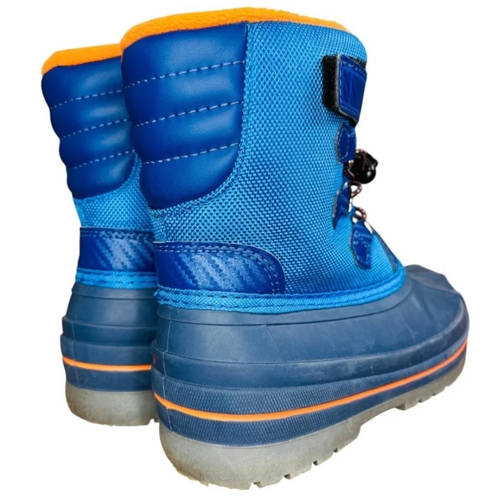 Wonder Nation Temp Rated Water Resistant Blue & Orange Winter Duck Boot Size 1